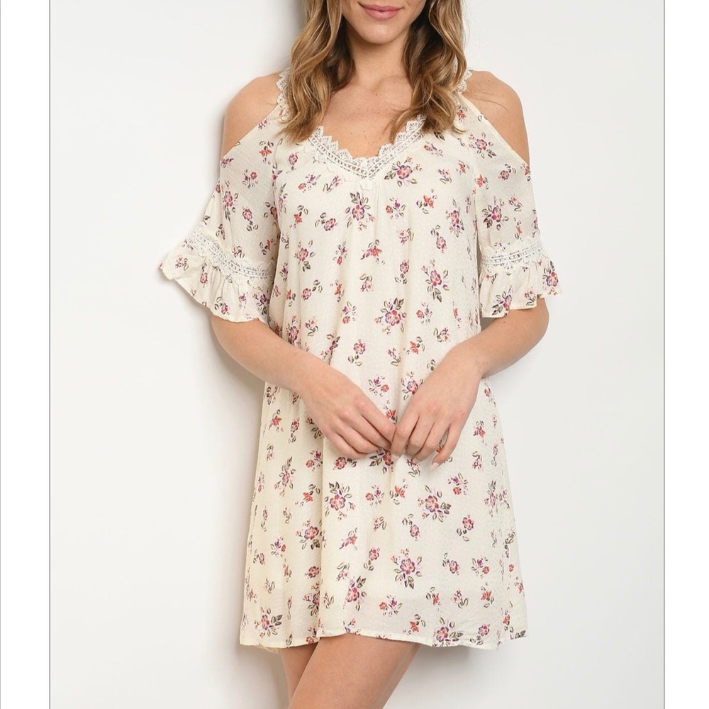 Sale! Cream Off the Shoulder Dress